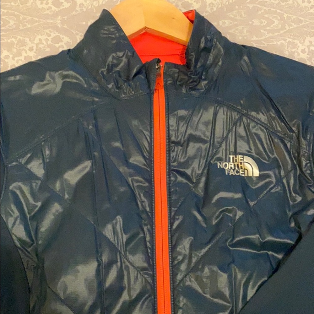 North Face fleece, in blue & pink.